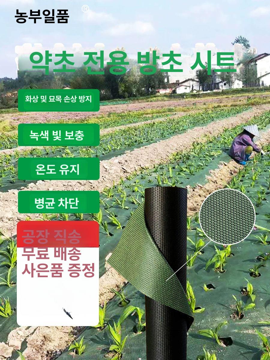 방초매트 마대재질 잡초방지 방초 잡초 멀칭 잡초제거 0.6x100미터 녹색 검정색 : 더초록컴퍼니