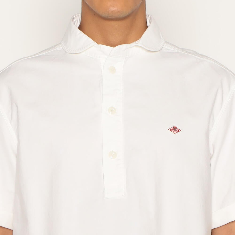 단톤 셔츠 MEN'S OXFORD ROUND COLLAR SHORT SLEEVE PULLOVER SHIRT PLAIN 25SS 반팔 DNB251M104-0004 - 상세 이미지 3