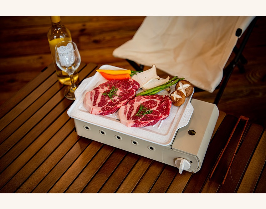 지라프 세라믹 구이바다 아이언 가스 그릴 M