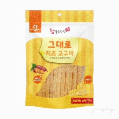 지앤리샵 참좋은간식 그대로 치즈 고구마 닭고기맛 스틱 250g 댕댕이 큐브 닭고기큐브