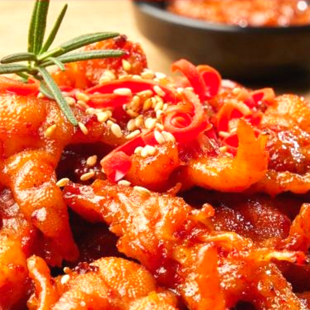[직화] 매운닭발 뼈없는 양념 닥발 매콤 냉동 무뼈 로제 닭발 밀키트 - 상세 이미지 4