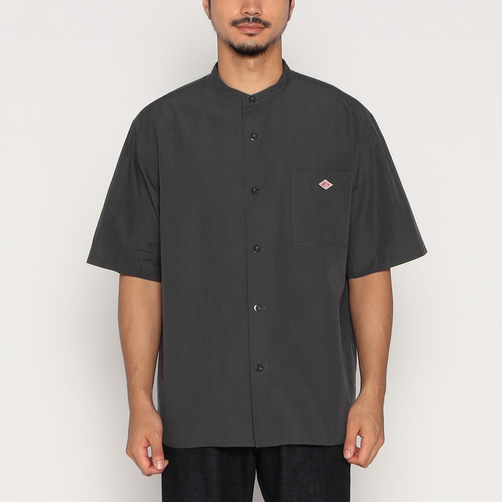 단톤 셔츠 MEN'S COTTON LINEN SHORT SLEEVE BAND COLLAR SHIRT 25SS 반팔 DNB251M104-0008 - 상세 이미지 2