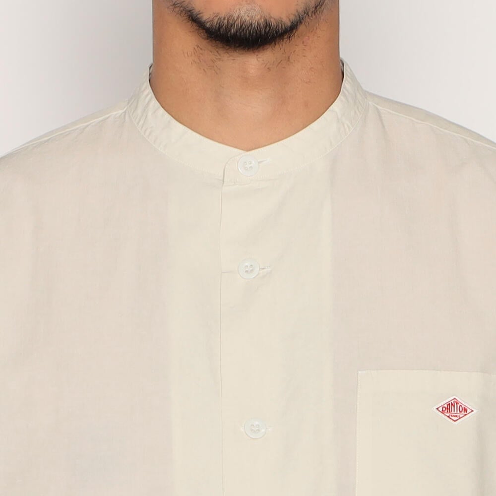 단톤 셔츠 MEN'S COTTON LINEN SHORT SLEEVE BAND COLLAR SHIRT 25SS 반팔 DNB251M104-0008 - 상세 이미지 4