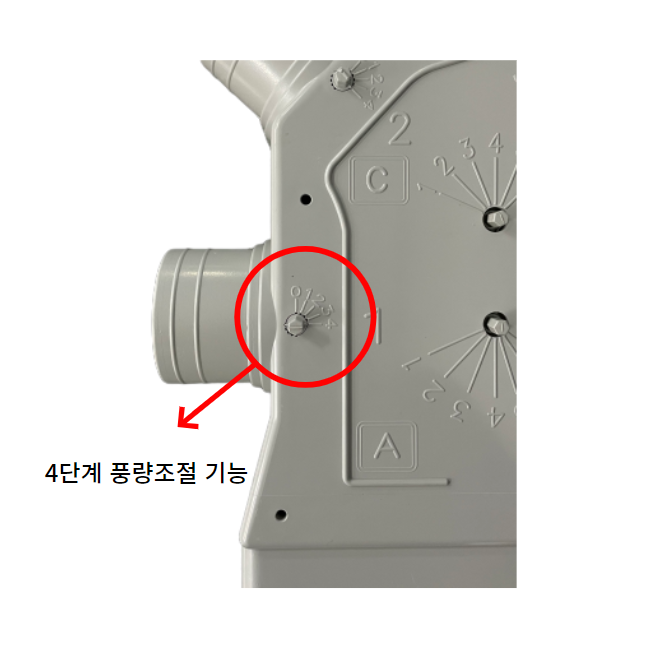 풍량조절 공기분배기 125파이 150파이 환기자재 연결관 닥트 덕트 배관 전열교환기