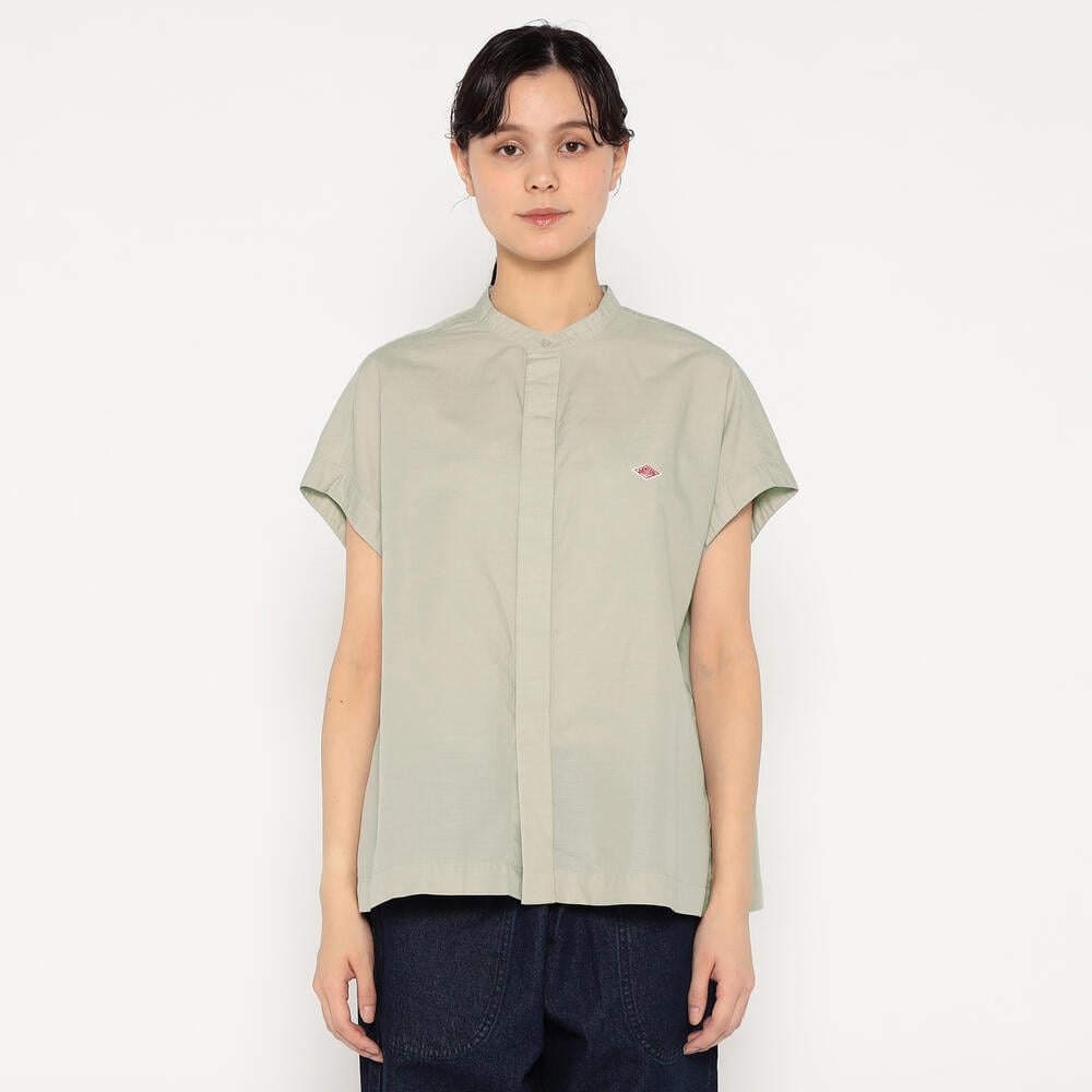 단톤 셔츠 WOMEN'S COTTON LINEN SLUB SLEEVELESS SHIRT 25SS 프릴 반팔 DNB251L104-0019 - 상세 이미지 4