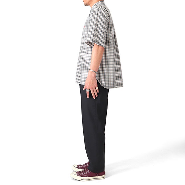 단톤 남성 체크 반팔셔츠 코튼 팝린 여름셔츠 DT-B0049CPP 42(L) 네이비브라운(NAVY/BROWN) - 상세 이미지 3