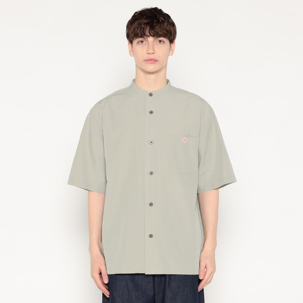 단톤 셔츠 MEN'S COTTON LINEN SHORT SLEEVE BAND COLLAR SHIRT 25SS 반팔 DNB251M104-0008 - 상세 이미지 3
