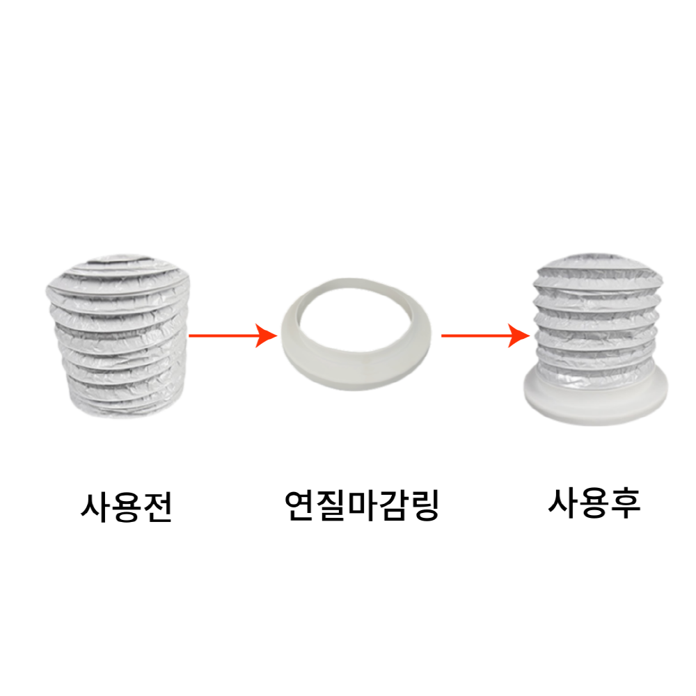 연질 모자형 마감링 규격다양 환기자재 연결관 닥트 덕트 배관 전열교환기 - 상세 이미지 3