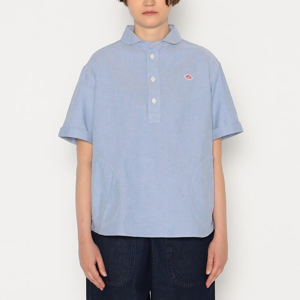 단톤 셔츠 WOMEN'S OXFORD ROUND COLLAR SHORT SLEEVE PULLOVER SHIRT PLAIN 25SS 반팔 DNB251L104-0005 - 상세 이미지 2