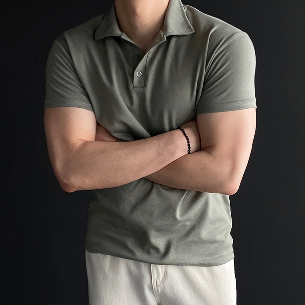 머슬핏카라티 어깨넓어보이는반팔 머슬티셔츠 머슬핏반팔 - 상품 이미지