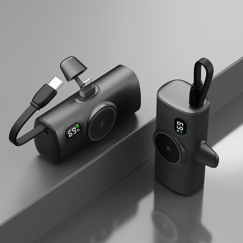 고속충전 갤럭시워치 애플워치 호환 도킹형보조배터리 5000mAh 기내보조배터리 C타입 8핀