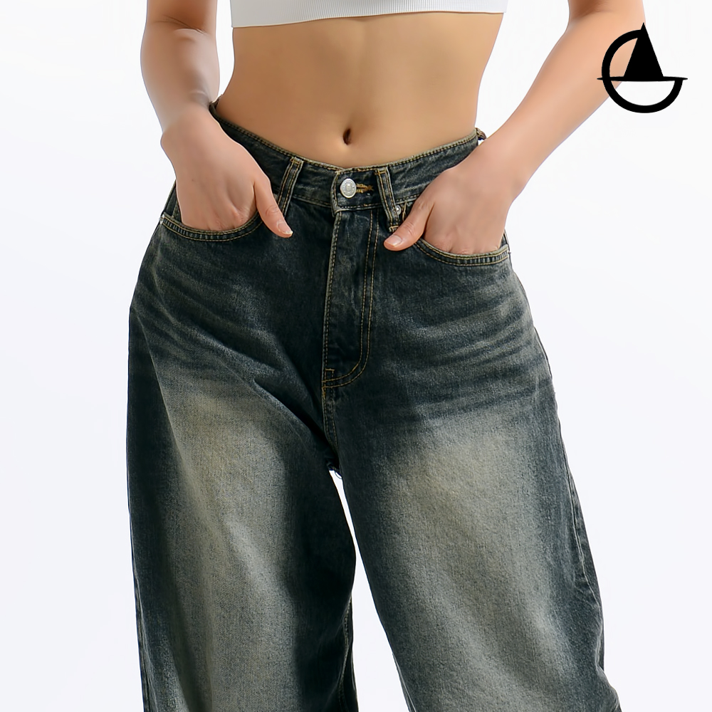 그리니치 데님oz67 백비조 와이드 청바지 팬츠 군살커버 진청 다크블루진 이미지 7