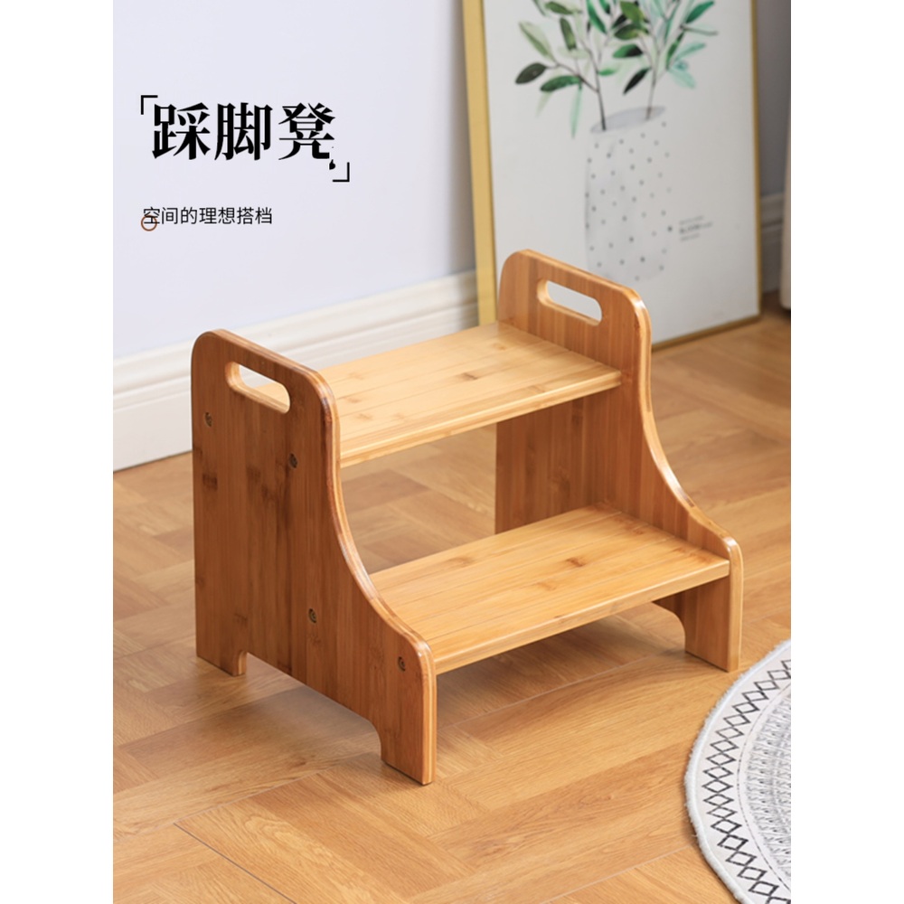 원목 발받침대 디딤대 주방 벤치 2단 실내 욕실 사다리 발판의 진정한 본질 - 상세 이미지 3
