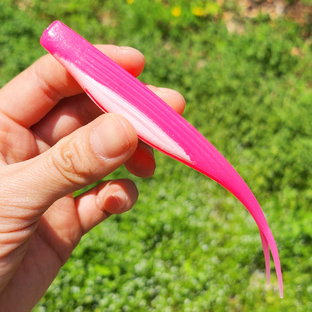 이오스컴퍼니 케이무라베이트 광어다운샷웜 PK 핑크, 12.7cm(5인치) - 상품 이미지