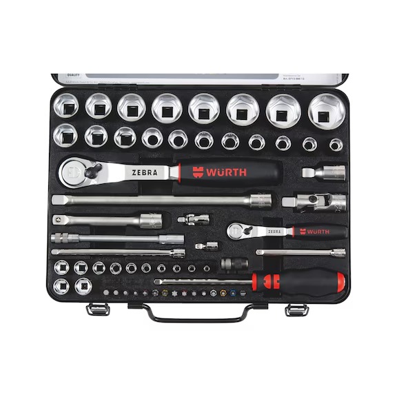 [공식몰]WURTH 뷔르트 1/2 인치 및 1/4 인치 소켓 렌치 59 pcs - 상세 이미지 2