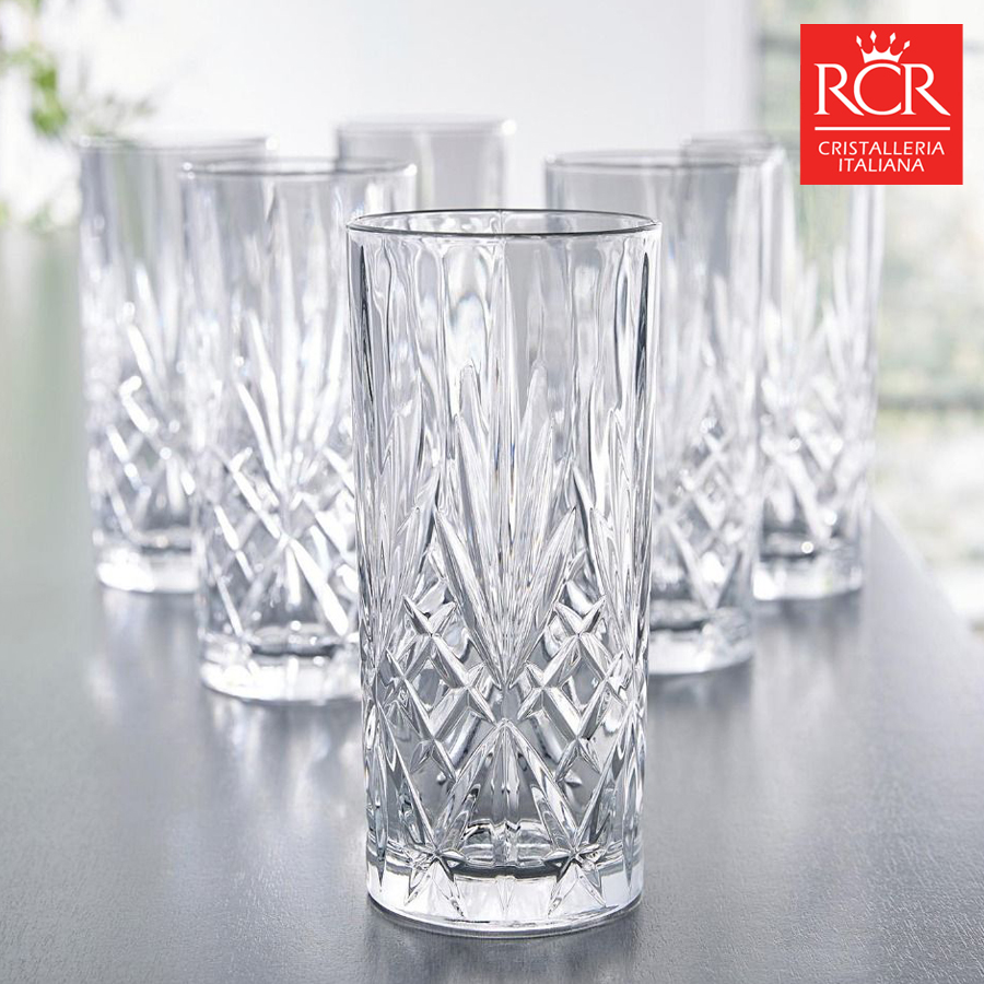 RCR 크리스탈 위스키잔 고급 술잔 선물세트 6P 360ml, 6개, 멜로디아 하이볼잔