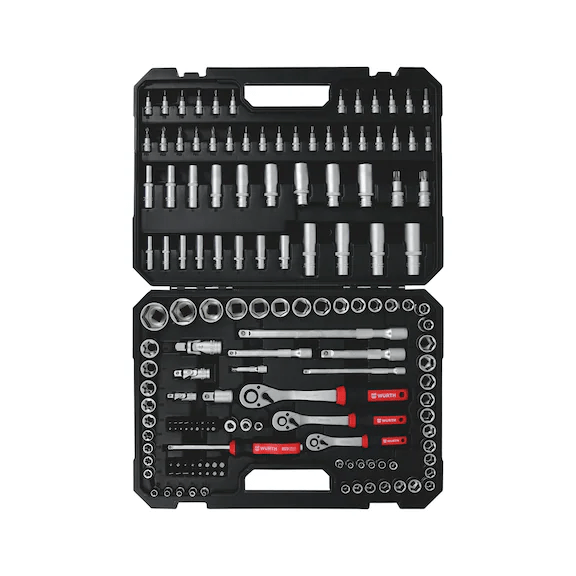 [공식몰]WURTH 뷔르트 1/4 + 3/8 + 1/2인치 소켓 렌치 모음 154개 - 상세 이미지 2