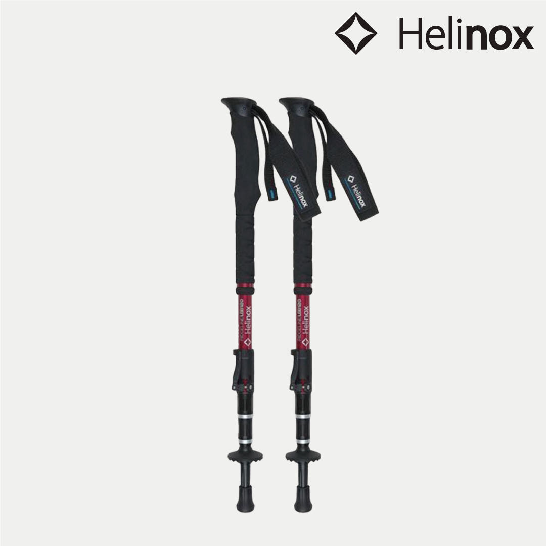 헬리녹스 등산스틱 릿지라인 LBB120 레드 초경량 4단 접이식 등산 스틱 폴대 2개세트