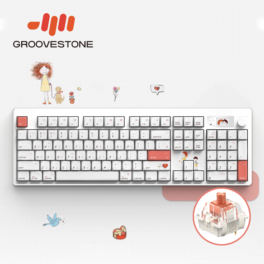 엠스톤 그루브스톤 GS104R 무선키보드 떼아모 GA, 저소음하늬축