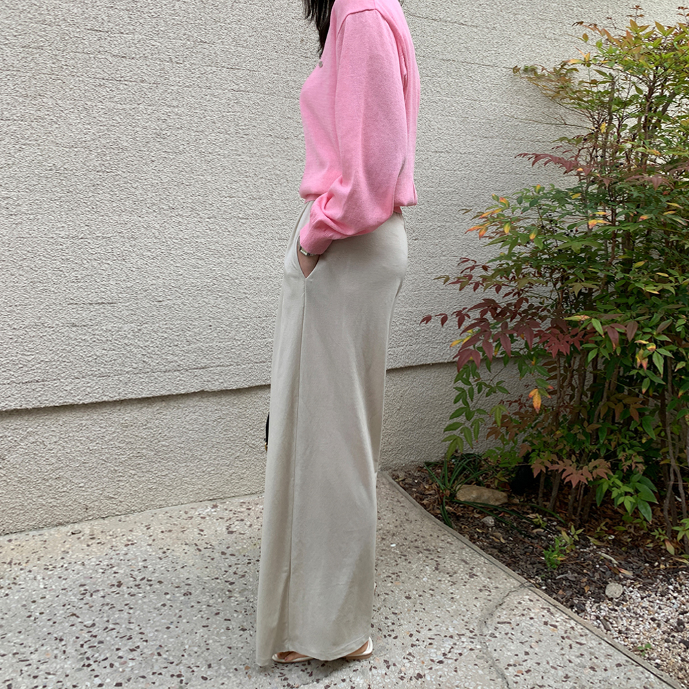 에이나 실켓 와이드 밴딩 팬츠 - 상세 이미지 4