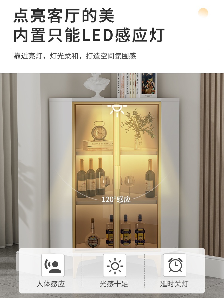 양주장식장 코너 술 4단 북유럽 조명 와인 피규어 진열장 제트 그레이+블랙 3단프레임+50x122 집회 - 상세 이미지 4
