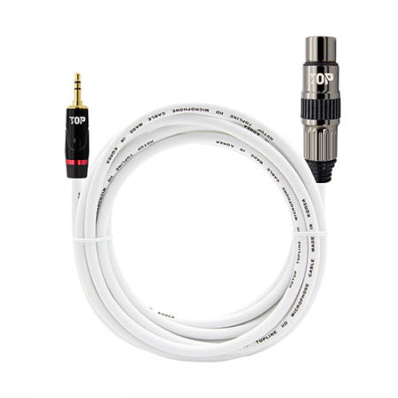 HDTOP HDTOP 3.5mm 스테레오 to XLR 암 화이트 케이블 (40m, HT-TP746)
