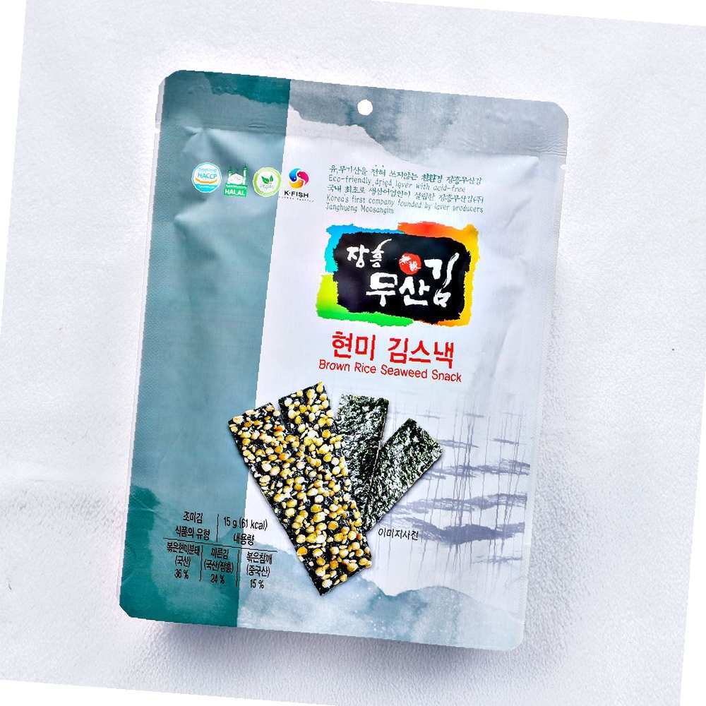 수산 김스낵 장흥무산 15g 현미 : 루프앤글로우