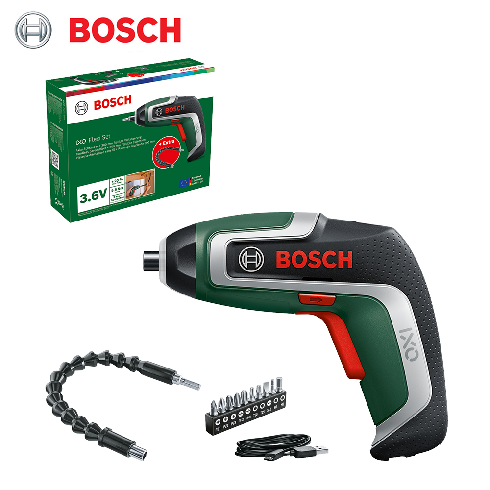 보쉬 3.6V 충전 스크류 드라이버 IXO7 플렉시 비트 세트