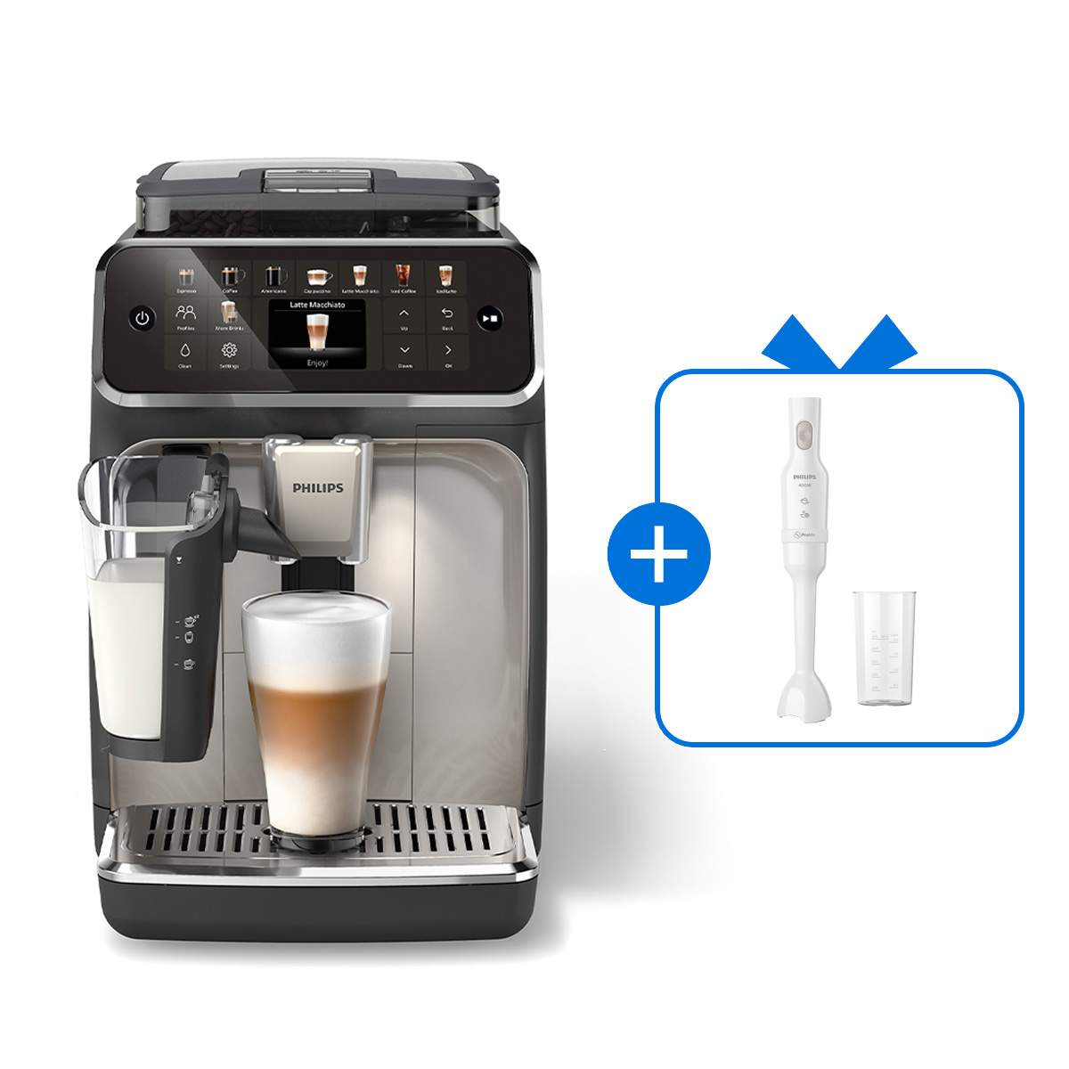 필립스 라떼고 5500 전자동 에스프레소 머신 EP5547/93 + 핸드블렌더