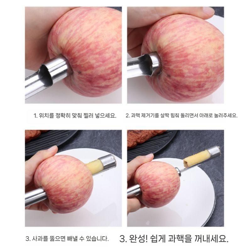 사과 배 씨 빼는 기계 과일 심 심지제거기 매실 올리브 0.8cm - 상세 이미지 3