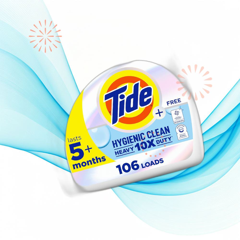 Tide 타이드 세탁 세제 하이지닉 클린 10배 고농축 액체 무향, 4.4L, 106회분 RC : 민일오트린카