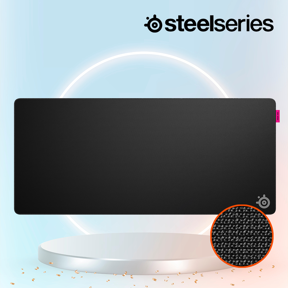 [국내정발] 스틸시리즈 QCK PRO 퍼포먼스 게이밍마우스패드 블랙, 스피드 XL 장패드