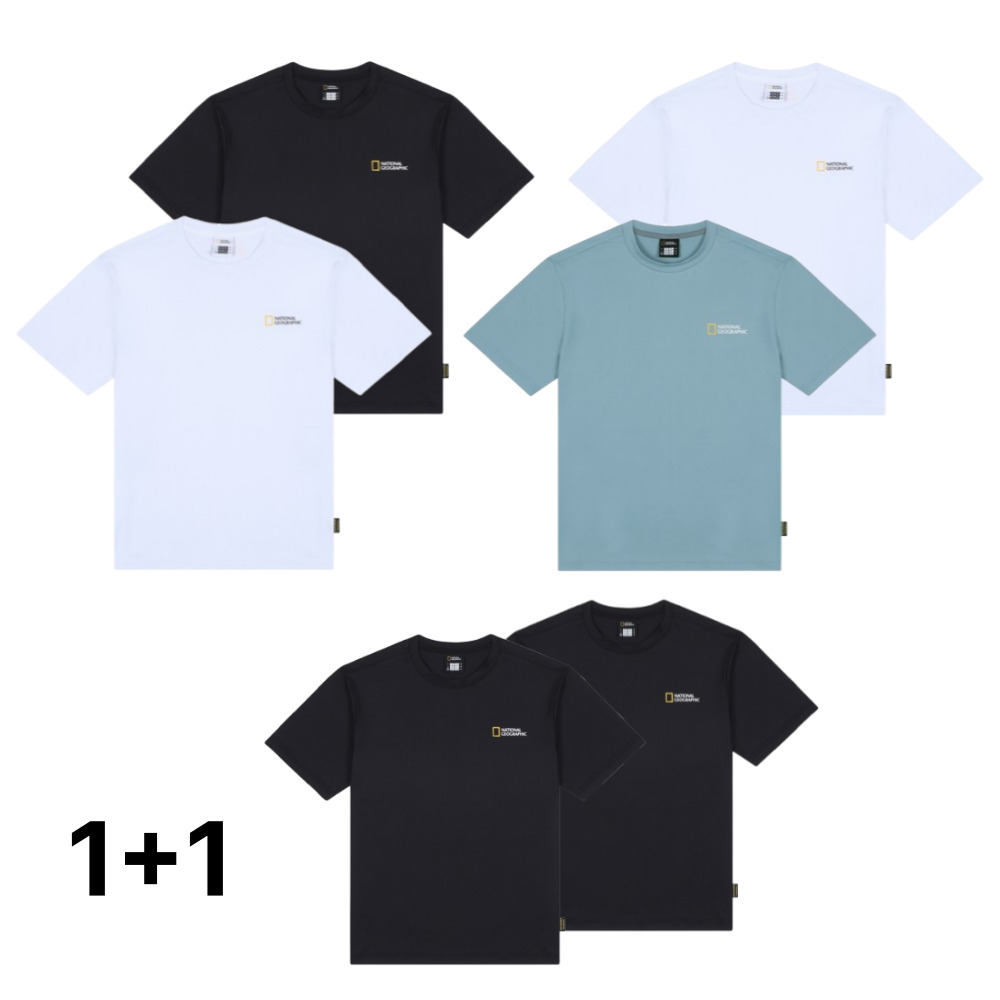 1+1 내셔널지오그래픽 유니 메이스 반팔 티셔츠 레이어드 쿨링 라운드 기능성 남여공용 24 제품 이미지