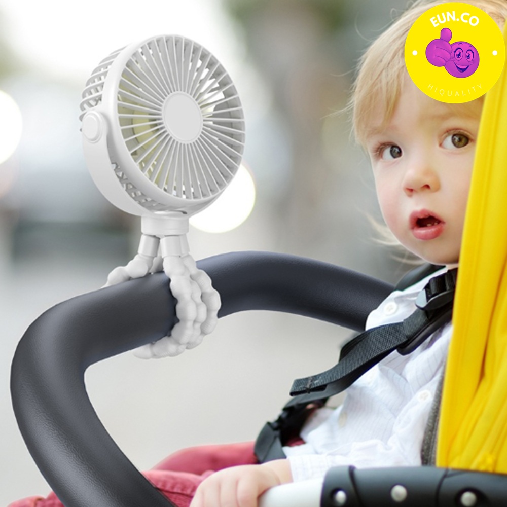 360도회전 유모차용 선풍기 여름철 거치형선풍기 3단계풍속 손풍기