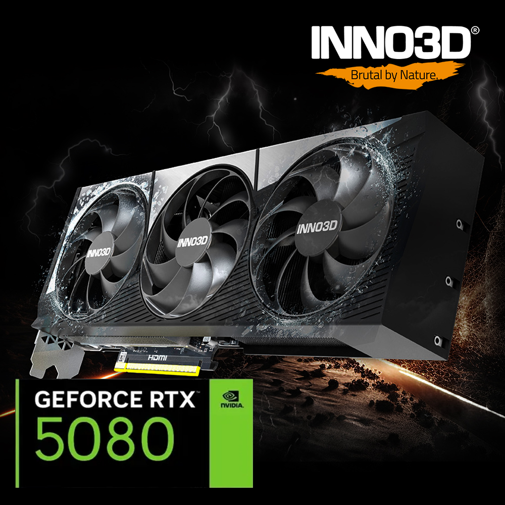 INNO3D RTX5080 그래픽카드 지포스 OC D7 16GB X3 블랙