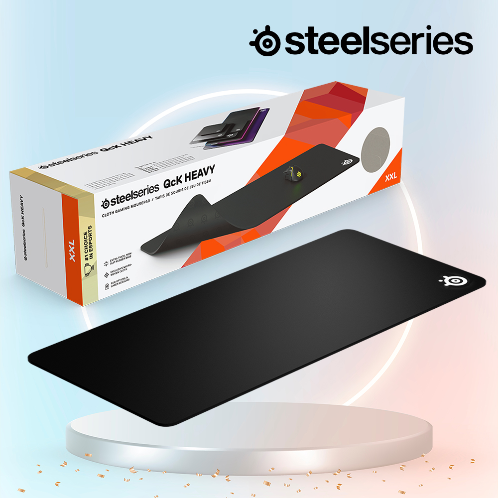 [국내정발] 스틸시리즈 QCK HEAVY 퀵헤비 게이밍 마우스패드 블랙, XXL