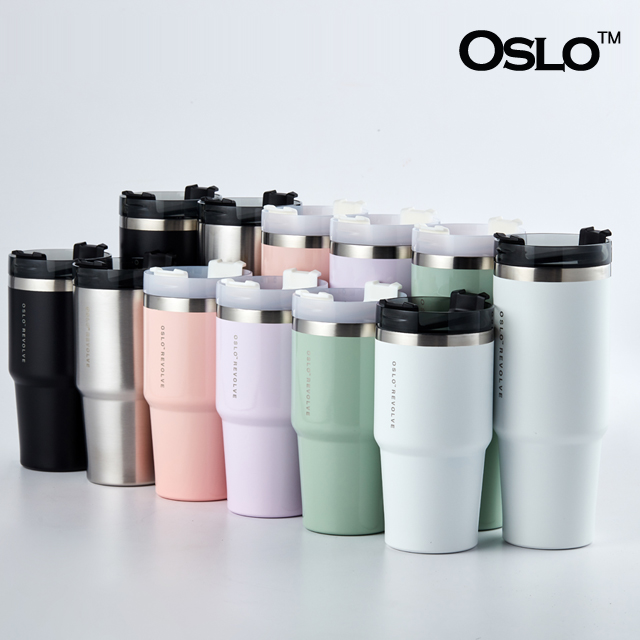 빨대뚜껑 테이크아웃 오슬로 리볼브 보온보냉 텀블러 600ml 900ml - 상세 이미지 2