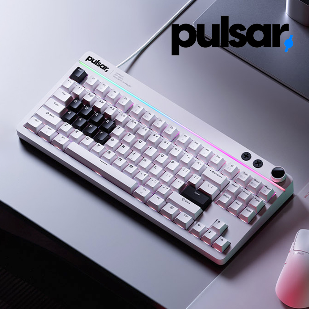 [국내정발] 펄사 XBOARD QS 알루미늄 8K 키보드 영문 화이트 아이스민트V2축 - 상품 이미지