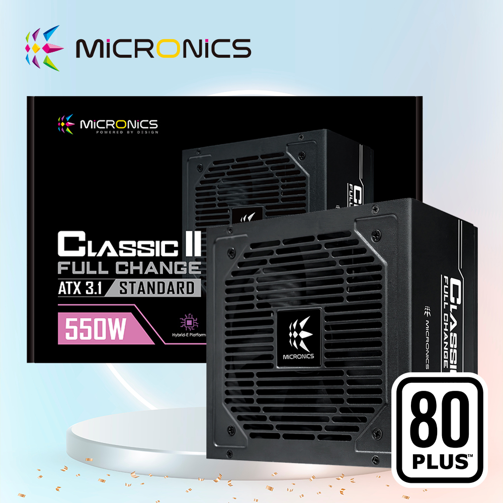 마이크로닉스 550W Classic ii 풀체인지 80PLUS 스탠다드 컴퓨터 파워 서플라이 블랙 - 메인 이미지