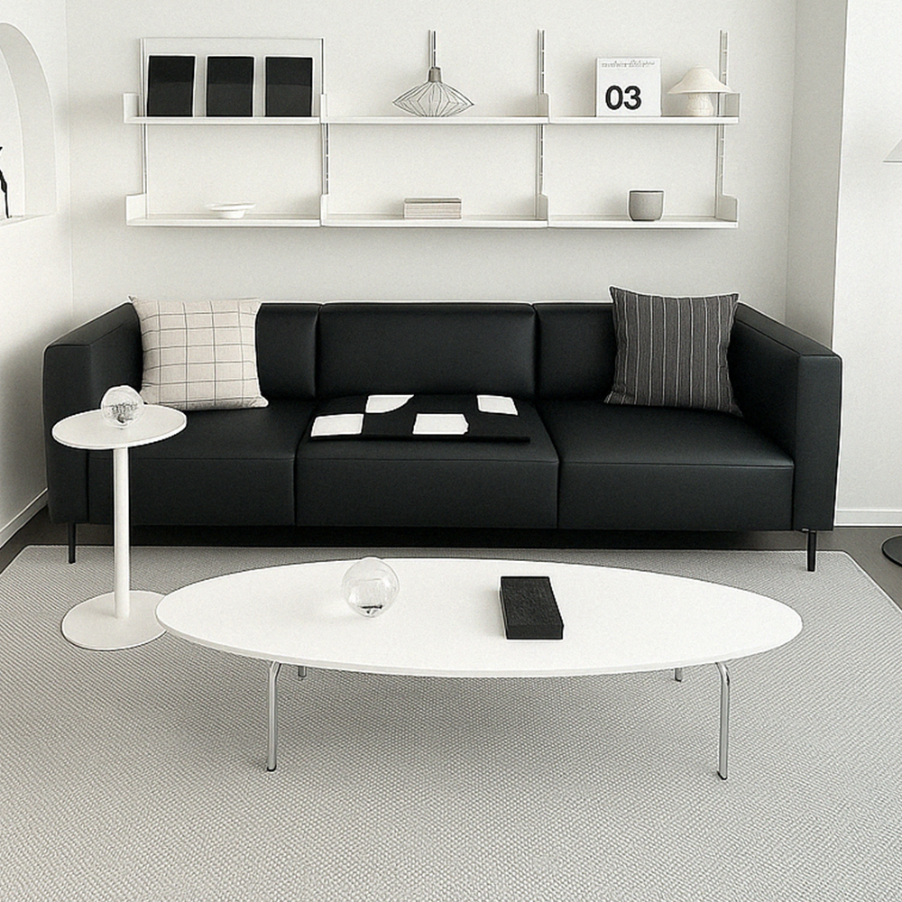 16피스 SFZZ 거실 소파 테이블 철제 인테리어 타원형 좌탁 낮은 탁자 티테이블