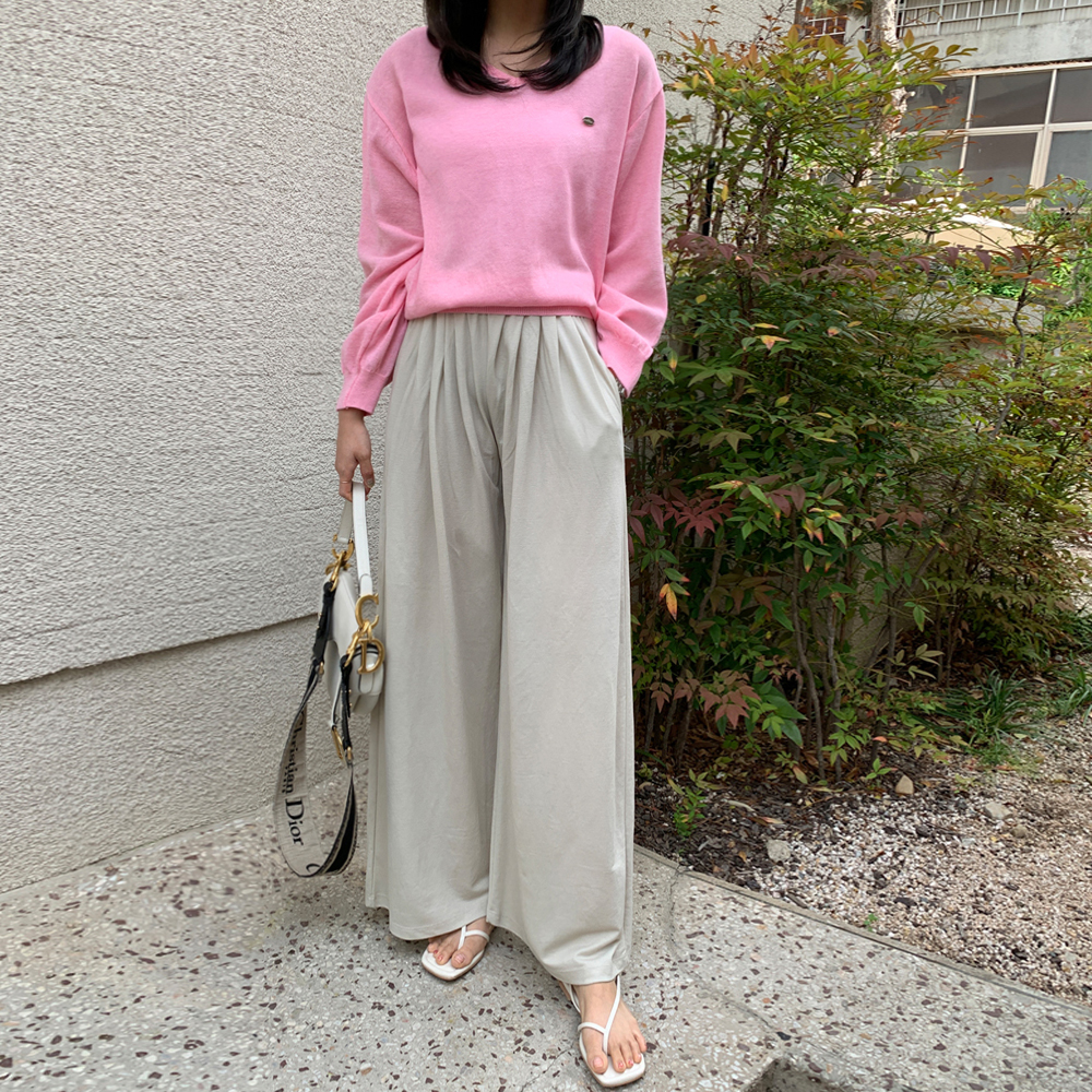 에이나 실켓 와이드 밴딩 팬츠 - 상세 이미지 2