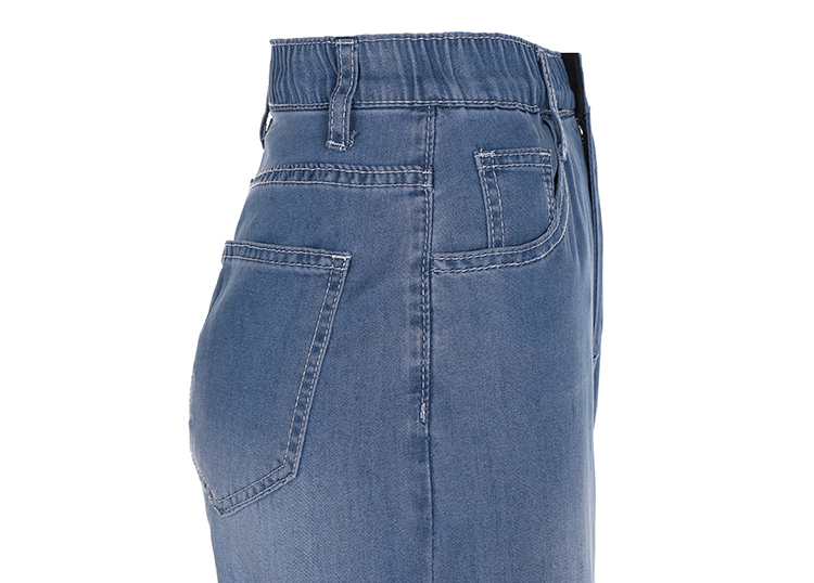 [S-XL, 기본 기장, 롱 기장 선택 가능] 예시카 쿨 텐셀 히든 밴딩 세미 와이드 핏 데님 팬츠 YJ4DP321 - 상세 이미지 5