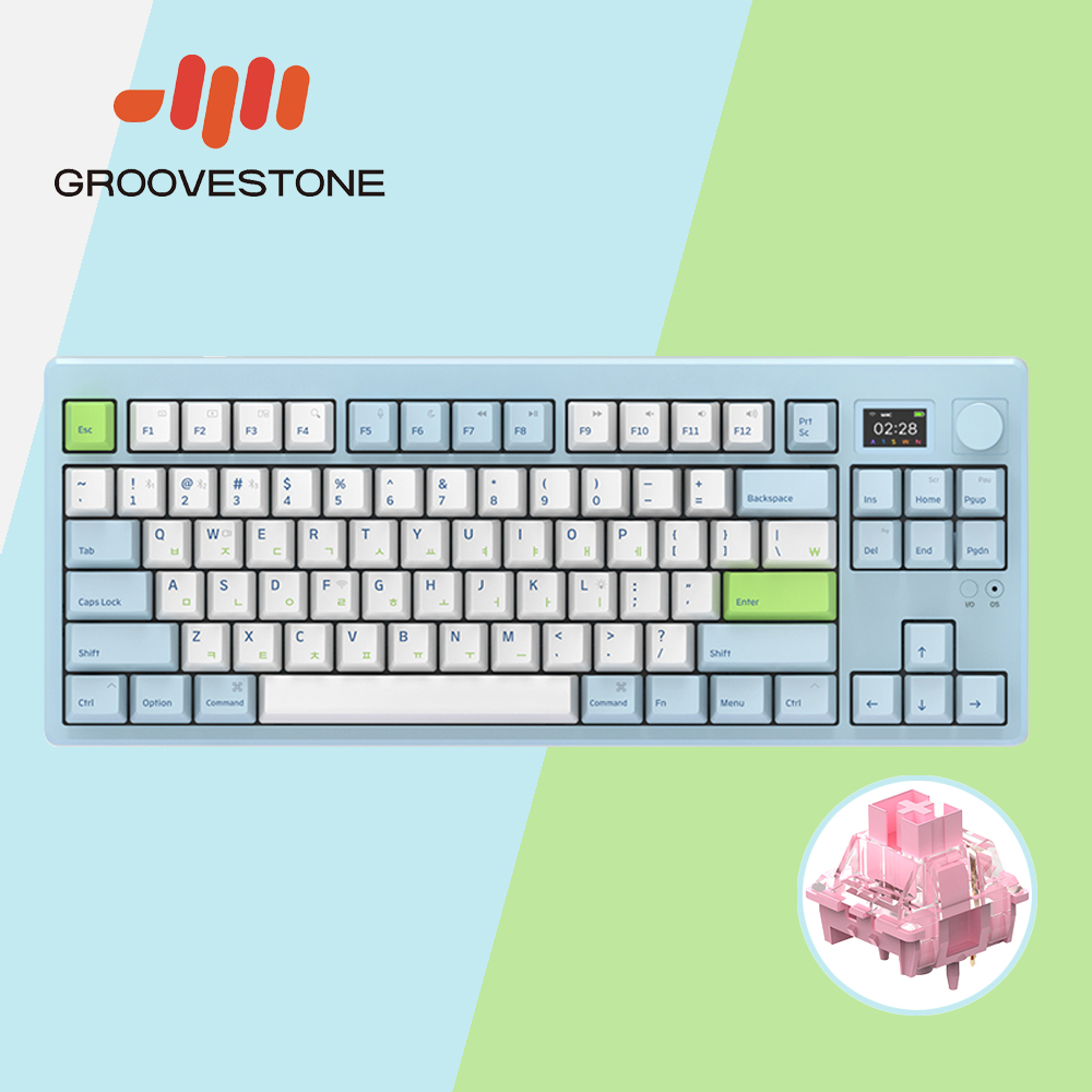 엠스톤 그루브스톤 GS85 무선키보드 스카이, 하늬축