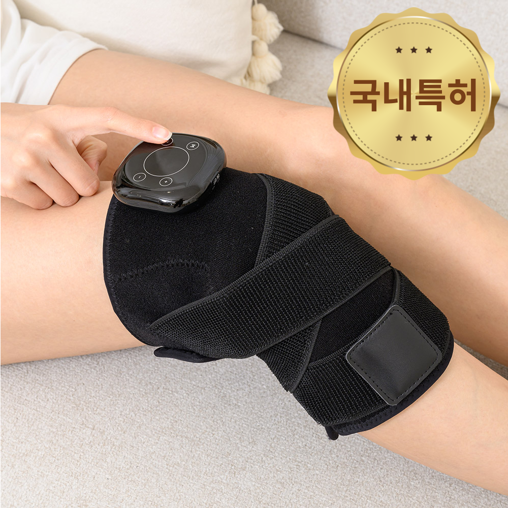 딥큐 국내특허 무릎전용 온열 찜질 근육 관절 자극 EMS 저주파 마사지기 - 상품 이미지