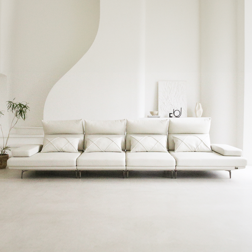 신소재 실리콘 비건 가죽 방수 내구성에 강한 스윙 에르멧쇼파 (3인 4인 6인-가로/코너)