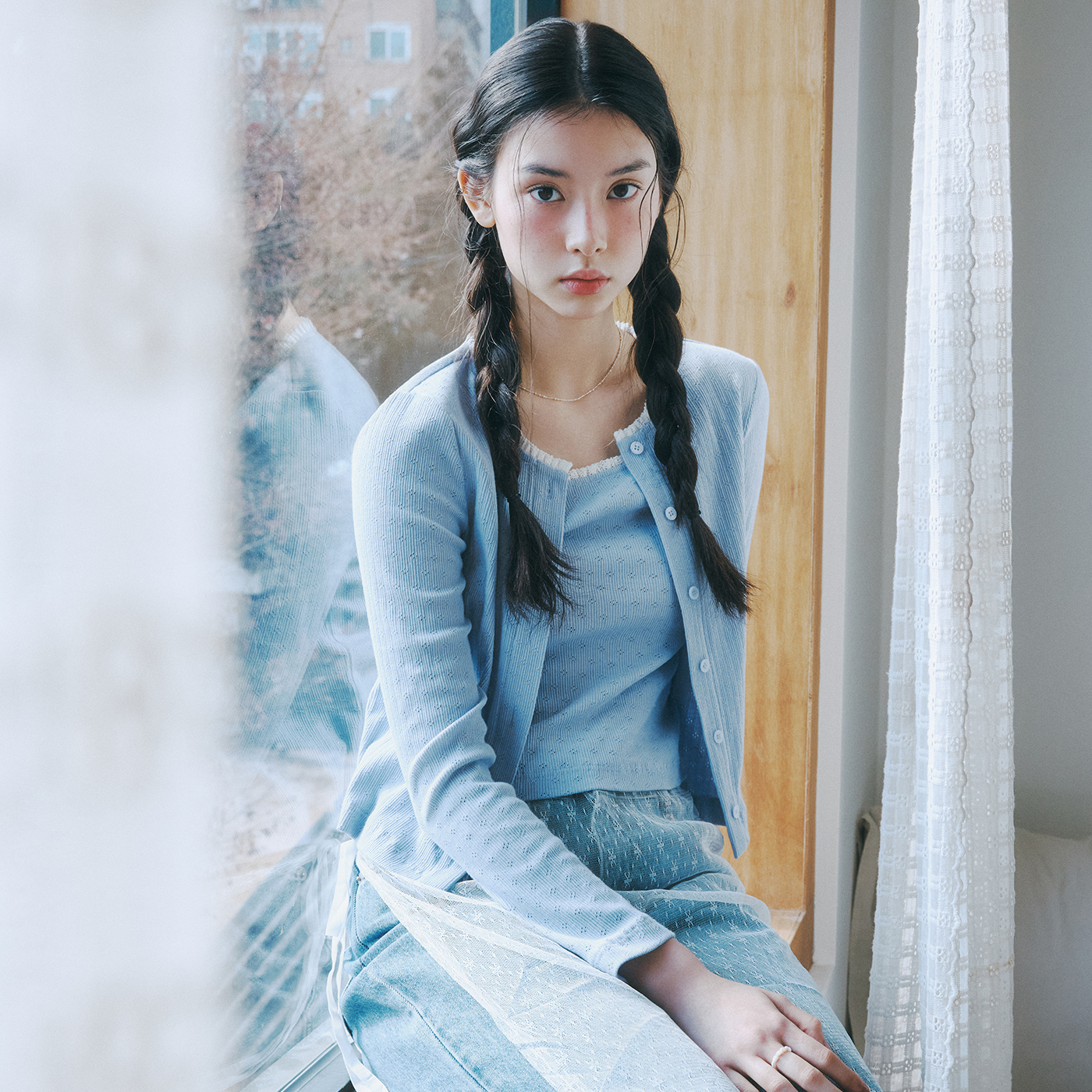로엠 레이스 나시 가디건 세트 RMLWF25RT1 - 상세 이미지 3