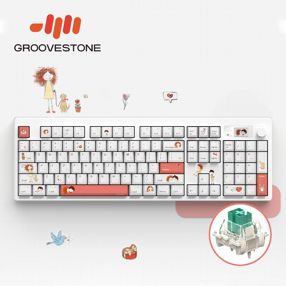 엠스톤 그루브스톤 GS104R 무선키보드 떼아모, 저소음너울축