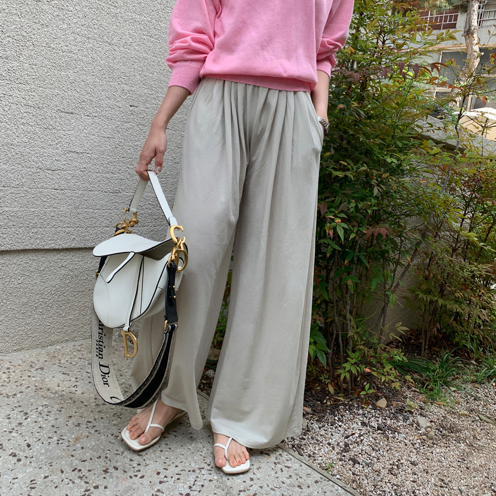 에이나 실켓 와이드 밴딩 팬츠 - 상세 이미지 3