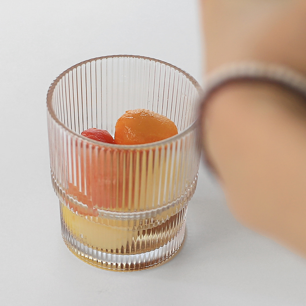 예쁜 감성 플리츠 스택 유리컵 홈카페 맥주잔 데일리 콜드컵 193ml, 1개 - 상세 이미지 3