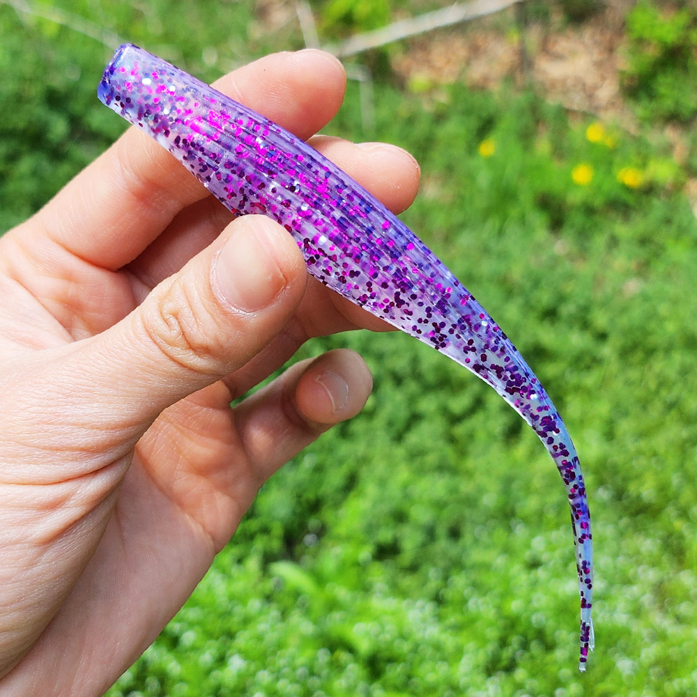 이오스컴퍼니 케이무라베이트 광어다운샷웜 SP 클리어퍼플, 12.7cm(5인치) - 상품 이미지